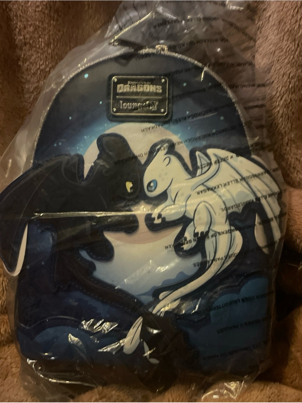 Loungefly How to Train Your Dragon Toothless & Light Fury backpack